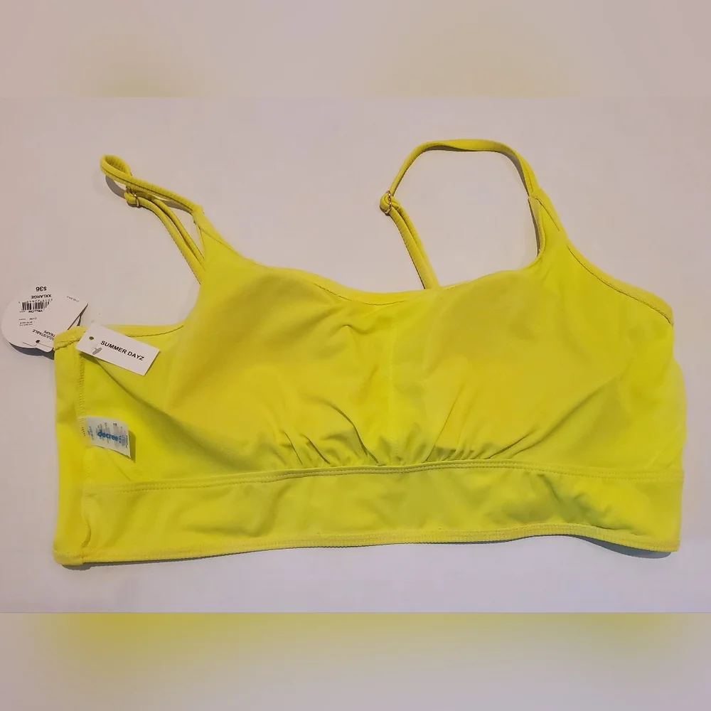 Decree Women's Sports Bralette XXl Stunning Yellow - Picture 2 of 2